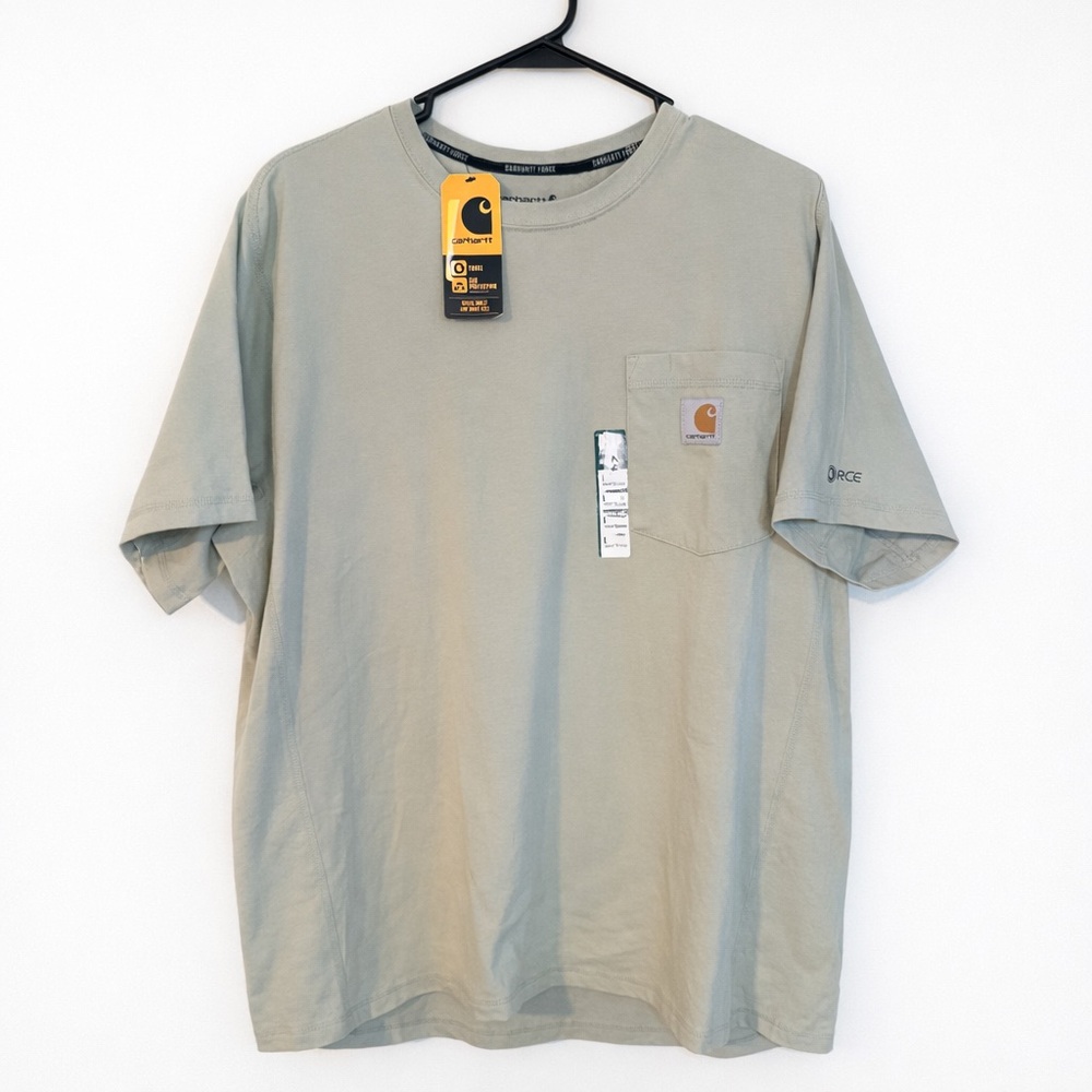 New with tags: Men’s Carhartt Size Large. Force Work tShirt. Relaxed Fit.